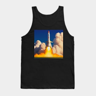 Vintage Space Rocket Launch Tank Top